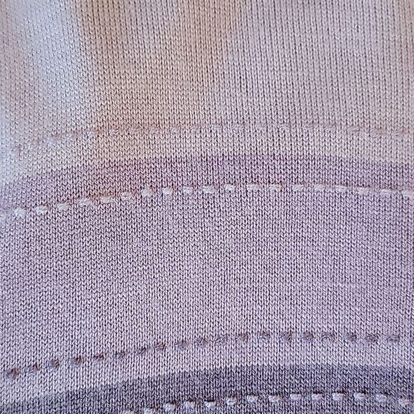 Vintage‎ Norton Studio silk wool blend fine knit purple stripe sweater size XL - Picture 7 of 8